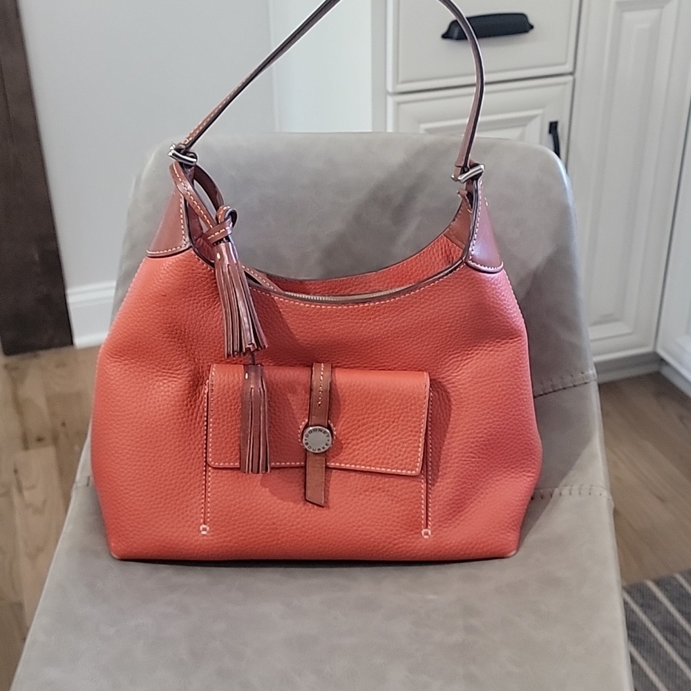 Dooney & Bourke Cambridge Hobo In Persimmon~Pebbled Leather - Picture 2 of 16